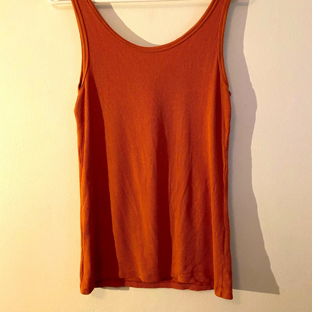 American Eagle orangish tank in medium.